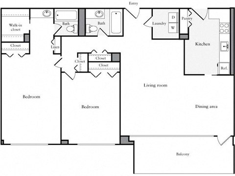 a schematic drawing of a floor plan of a house